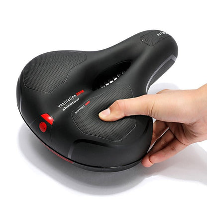 Gel Bike Saddle with Curved Body Support and Ventilation Channels, Universal Mount