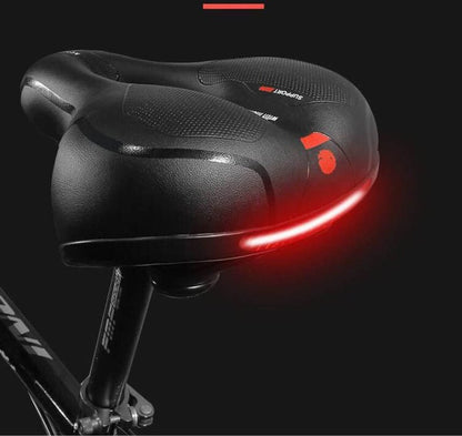 Gel Bike Saddle with Curved Body Support and Ventilation Channels, Universal Mount