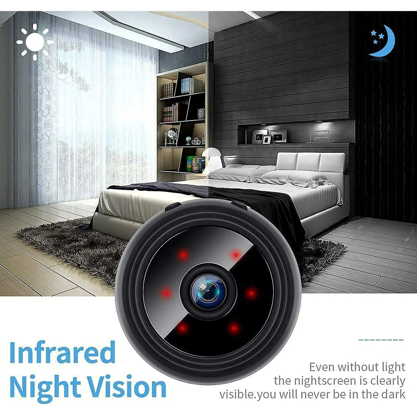Wireless 1080P HD Camera with Night Vision and Two Way Audio, Magnetic Base