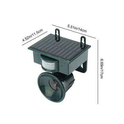 Motion Triggered Bird Repeller with Adjustable Sound for Gardens Rooftops and Farms