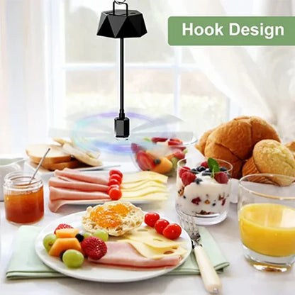 Tabletop Fly Deterrent Fan with Dual Power Options and Quiet Operation