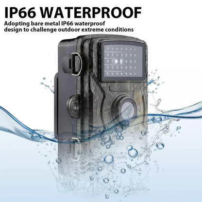 Wildlife Monitoring Camera with 16MP Photos and Infrared Night Vision, 1080P Video