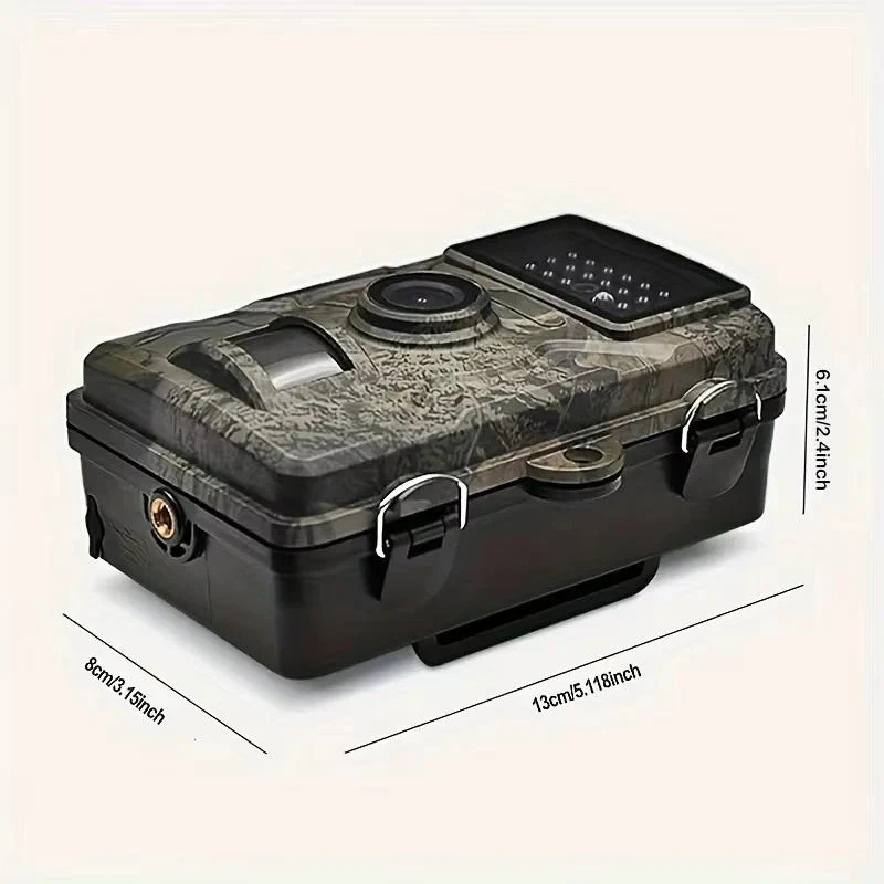 Wildlife Monitoring Camera with 16MP Photos and Infrared Night Vision, 1080P Video