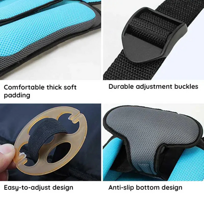 Booster Car Seat Cushion with Five Point Harness and Breathable Mesh Panel