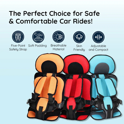 Booster Car Seat Cushion with Five Point Harness and Breathable Mesh Panel