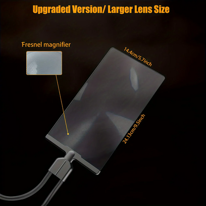 Clamp Mount Magnifier with Flexible Gooseneck and 3.93in Lens, 2-3x Magnification