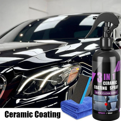 Ceramic Coating Spray with Water Beading and Application Kit, 12-Month Vehicle Protection