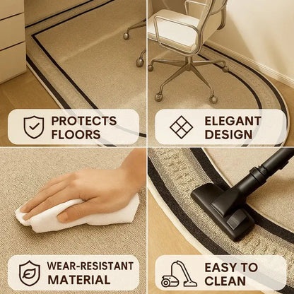 Chair Mat for Hard Floors with Short-Pile Velour and Non-Slip Backing, 35 x 24 in All Vera Mart