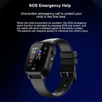 Children's GPS Smartwatch with Real-Time Location Tracking and SOS Button, 48-Hour Battery