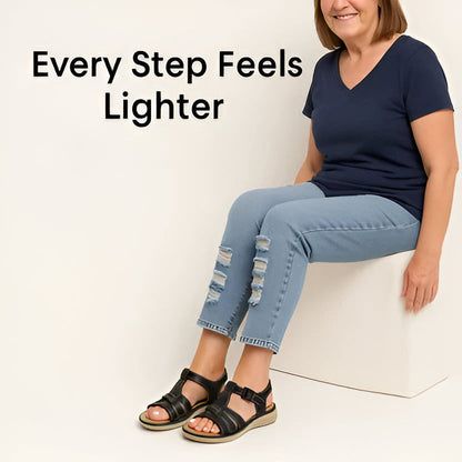 Women's Open Toe Sandals with Arch Support and Shock Absorbing Midsole