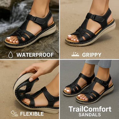 Women's Open Toe Sandals with Arch Support and Shock Absorbing Midsole