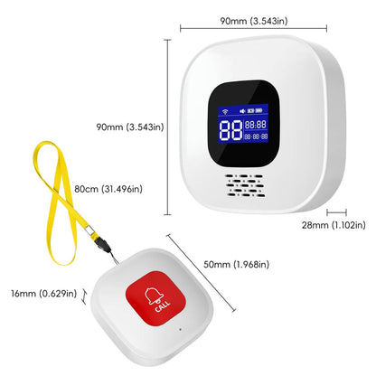 Wearable SOS Alert Button with Wireless Receiver and Mobile App Notifications