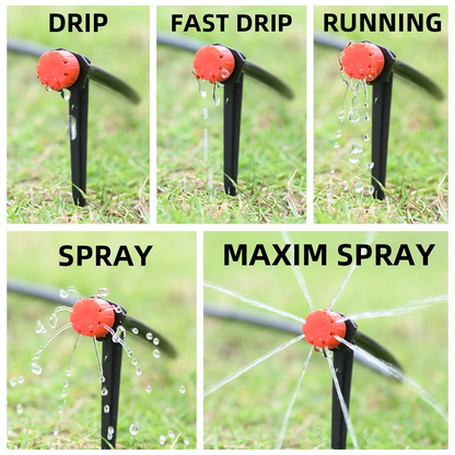 Automatic Garden Drip Irrigation System with Eight-Hole Heads and Flow Control