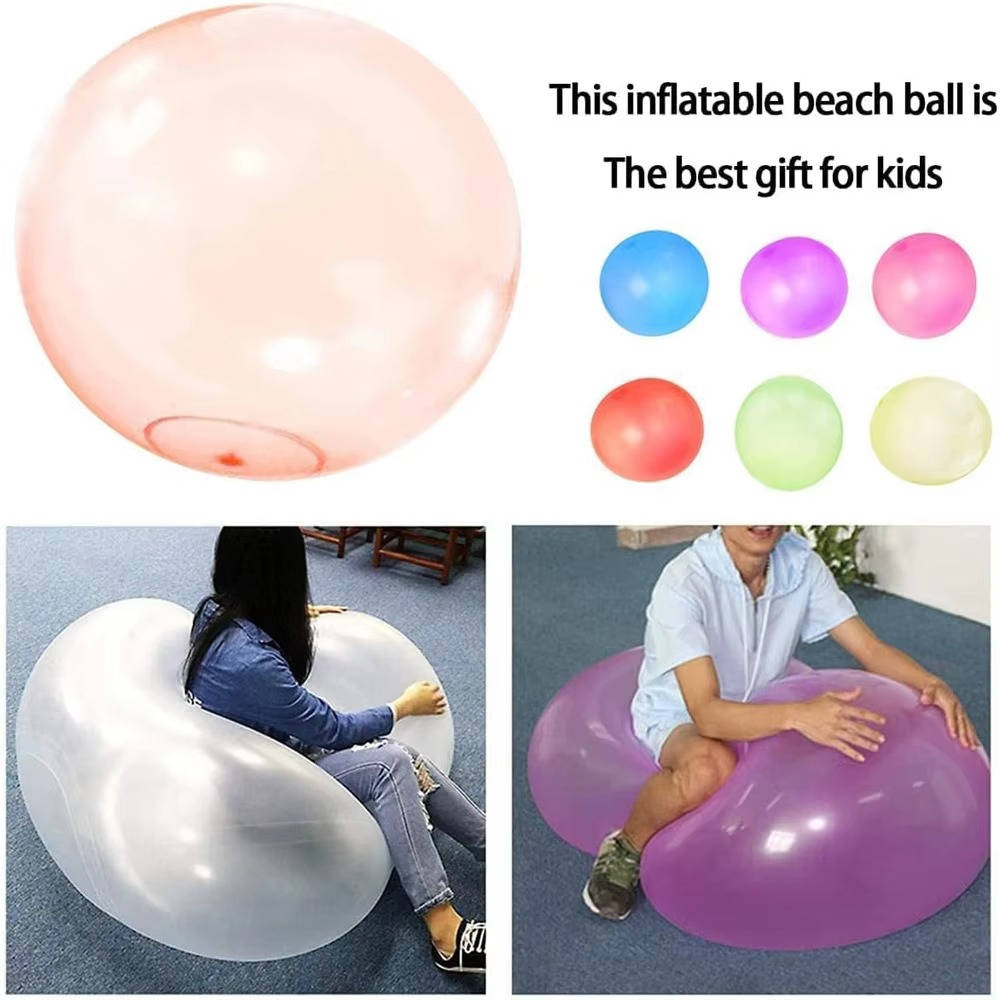 Giant Jelly Balloon Balls with Transparent Tear Resistant Design and Air or Water Fill, Set of 3