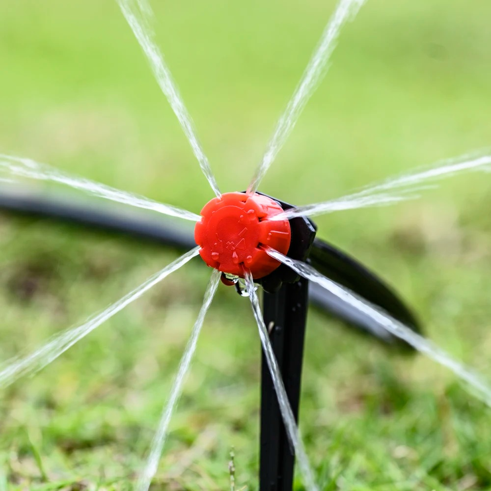 Automatic Garden Drip Irrigation System with Eight-Hole Heads and Flow Control