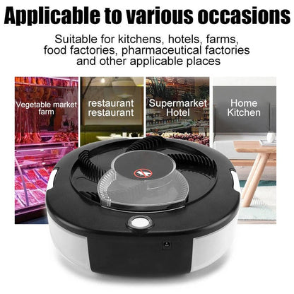 Rotating Fly Trap with Five Bait Stations and USB Rechargeable Battery