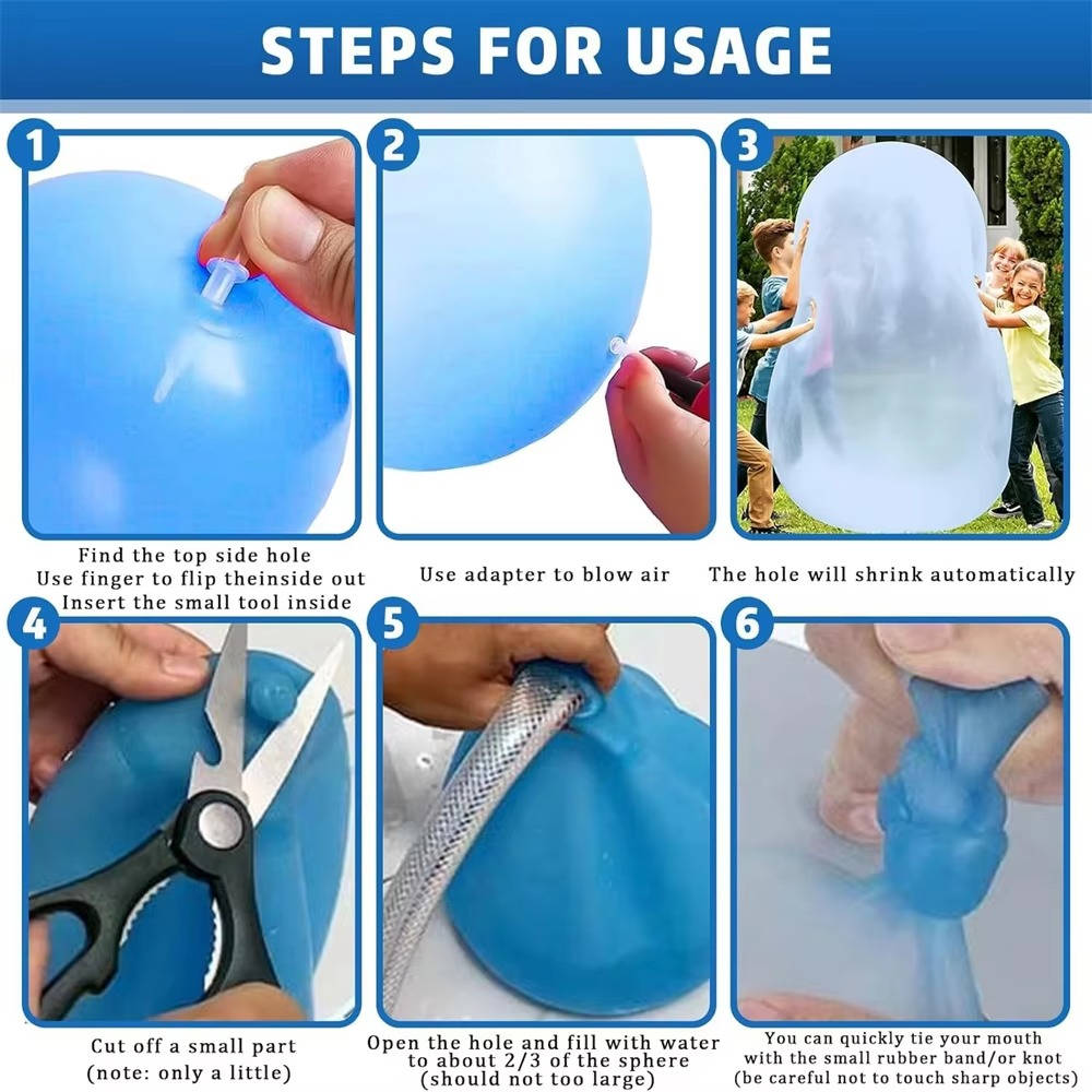 Giant Jelly Balloon Balls with Transparent Tear Resistant Design and Air or Water Fill, Set of 3