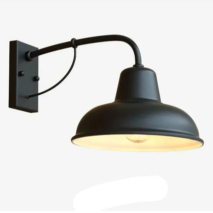 Wall Mount Barn Light with Matte Black Finish and E26/E27 Bulb Compatibility