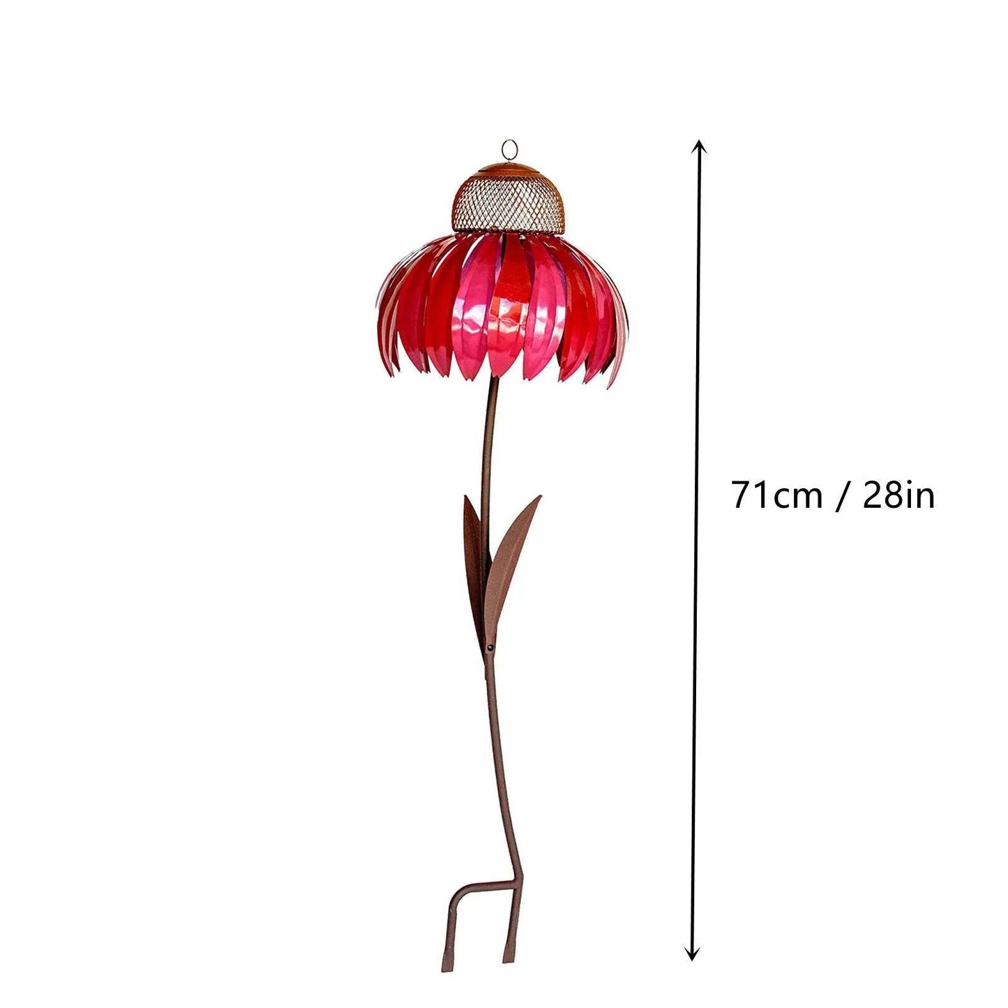 Flower Shaped Bird Feeder with Mesh Squirrel Barrier and Ground Stake All Vera Mart
