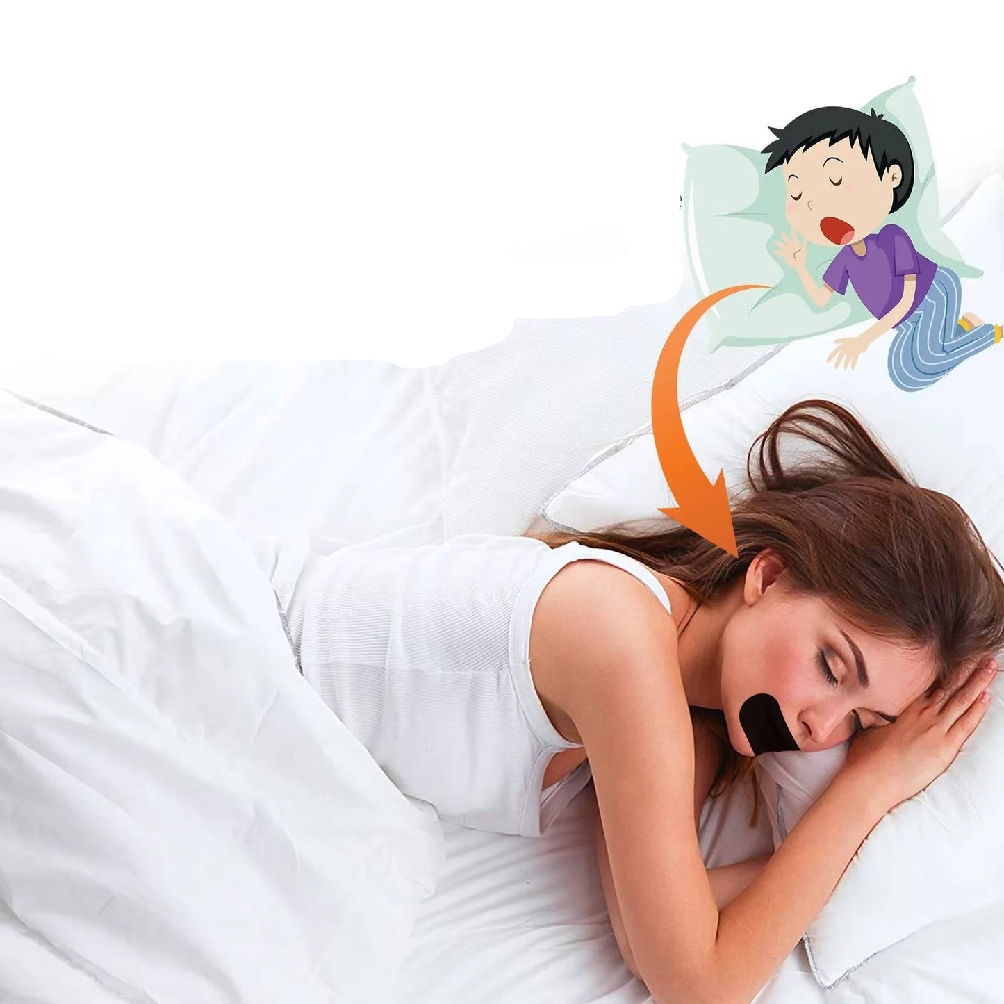 Mouth Breathing Sleep Tape with Microporous Design and Bamboo Charcoal Fiber