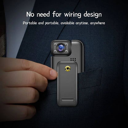 Clip-On Body Camera with 4K Recording and Night Vision, Wireless Live View