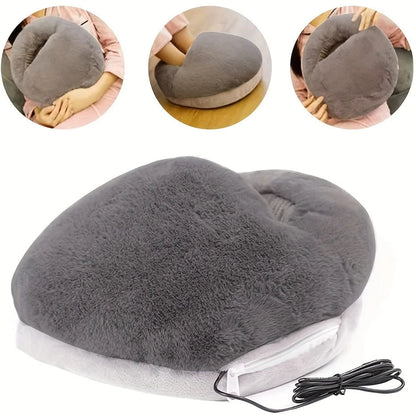 Dual Foot Warmer with Removable Flannel Cover and USB Power