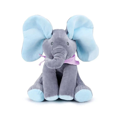Interactive Plush Elephant with Peekaboo and Musical Modes, Foot-Activated Controls All Vera Mart