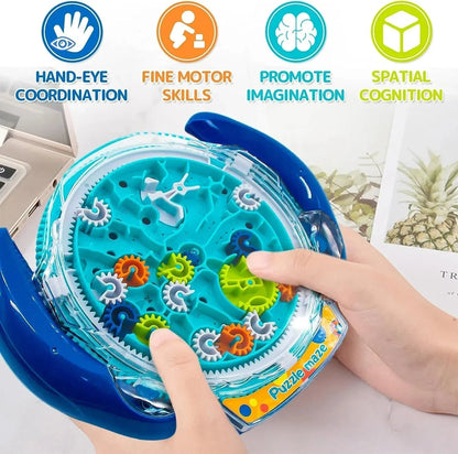 3D Puzzle Maze with Steel Ball and Transparent Acrylic Layers for Kids All Vera Mart
