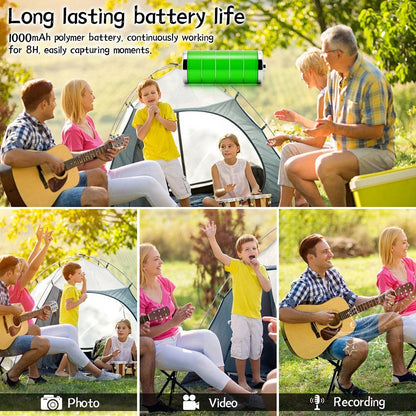 Clip-On Body Camera with 4K Recording and Night Vision, Wireless Live View