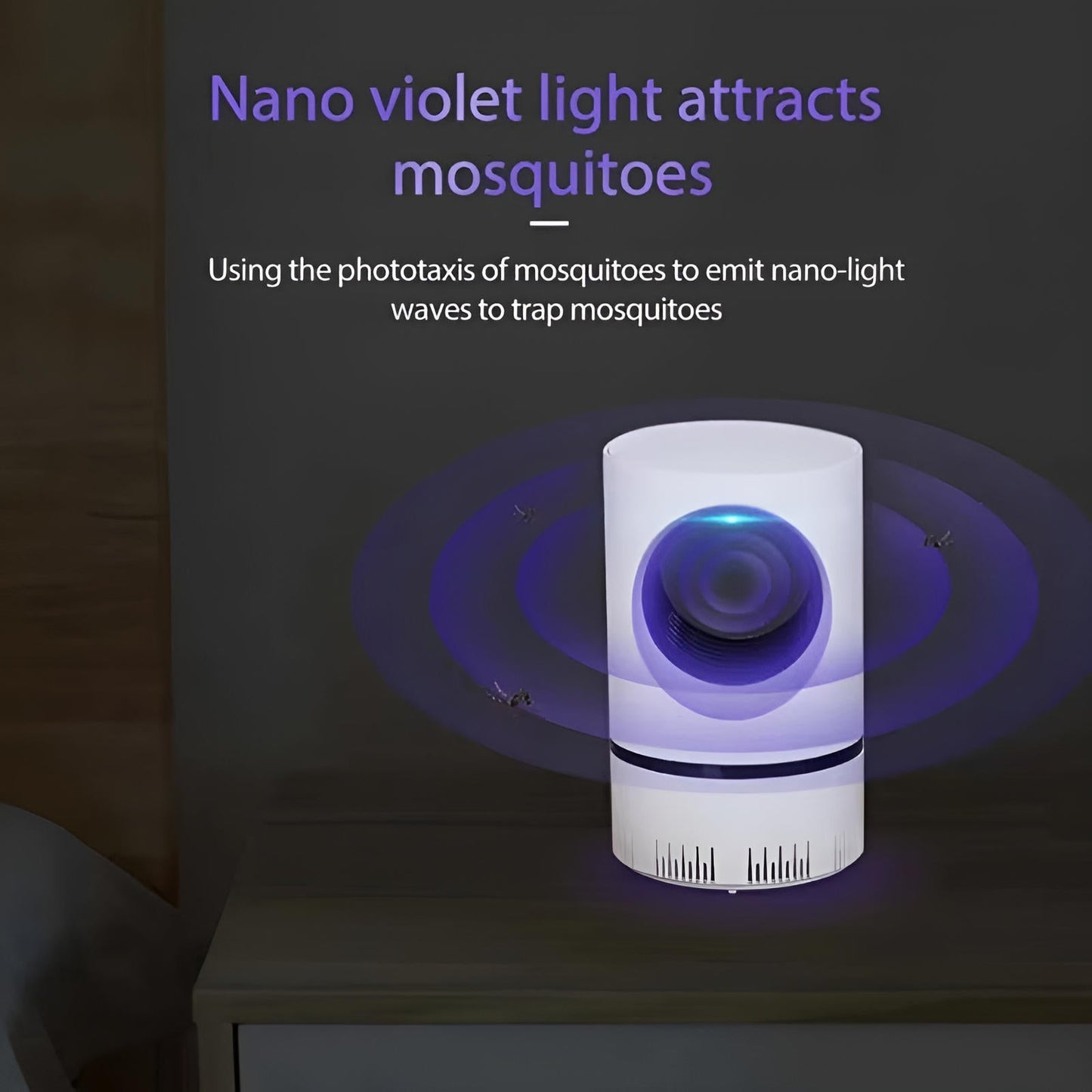 Mosquito and Fly Trap with UV LED Light and Vortex Fan System