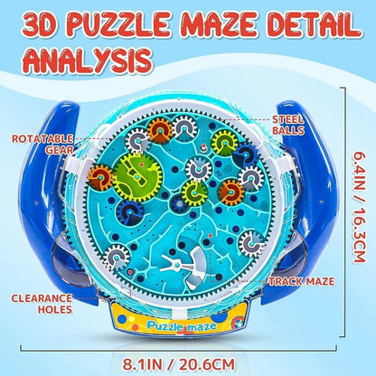 3D Puzzle Maze with Steel Ball and Transparent Acrylic Layers for Kids All Vera Mart