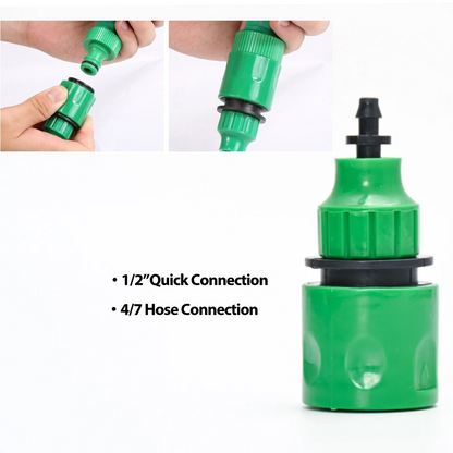 Automatic Garden Drip Irrigation System with Eight-Hole Heads and Flow Control