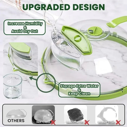 Microwave Splatter Dome with Adjustable Steam Vent and Water Reservoir for 10 Inch Plates