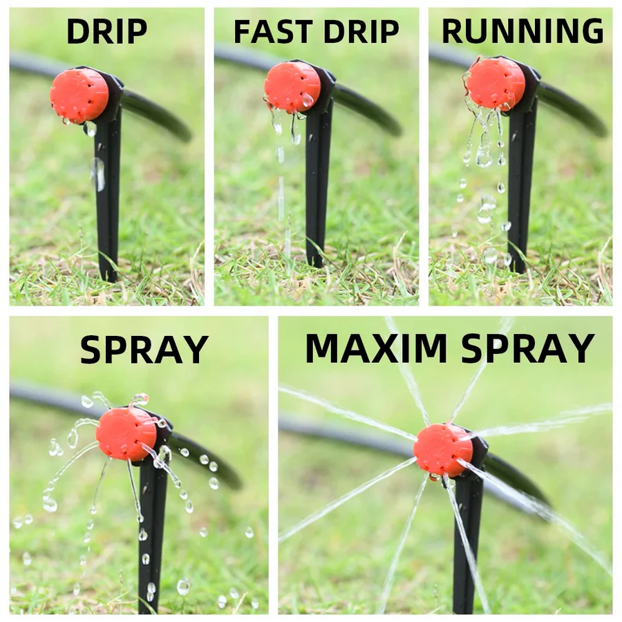Drip Irrigation Kit with Digital Timer, Pressure Regulator and Adjustable Drip Heads