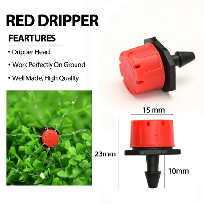 Drip Irrigation Kit with Digital Timer, Pressure Regulator and Adjustable Drip Heads