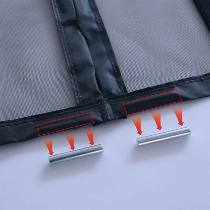 Magnetic Screen Door with Auto-Closing Panels and Machine Washable Mesh