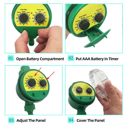 Automatic Garden Drip Irrigation System with Eight-Hole Heads and Flow Control