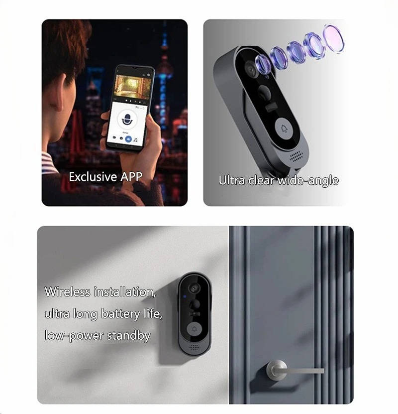 Smart Video Doorbell with Motion Detection and Night Vision, Two Way Audio