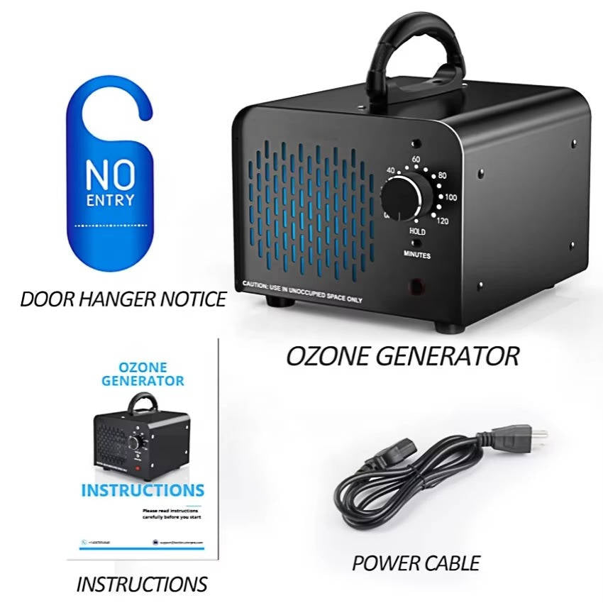 High Capacity Ozone Generator with Double Layer Plate and Timer Control for Large Spaces Up to 6000 Sq.Ft