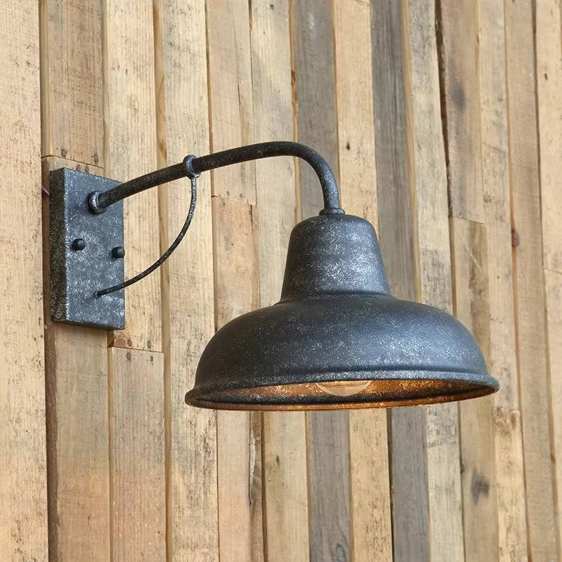 Wall Mount Barn Light with Matte Black Finish and E26/E27 Bulb Compatibility
