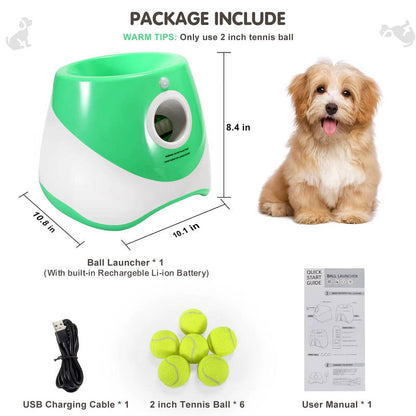 Dog Ball Launcher with Motion Detection and Adjustable Distance Settings, LED Display