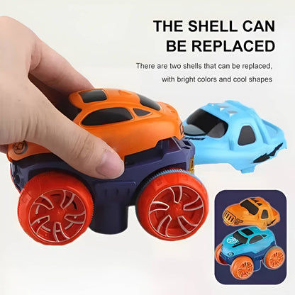 Glow in the Dark Flexible Race Track Set with Snap Together Pieces and a Detachable Body Car in 92 or 184 Pieces