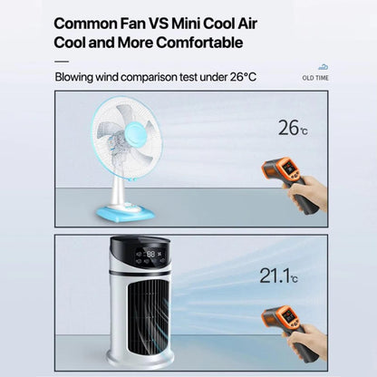 Evaporative Air Cooler with Humidifying Function and Automatic Swing, 8-Hour Runtime All Vera Mart