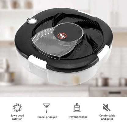 Rotating Fly Trap with Five Bait Stations and USB Rechargeable Battery