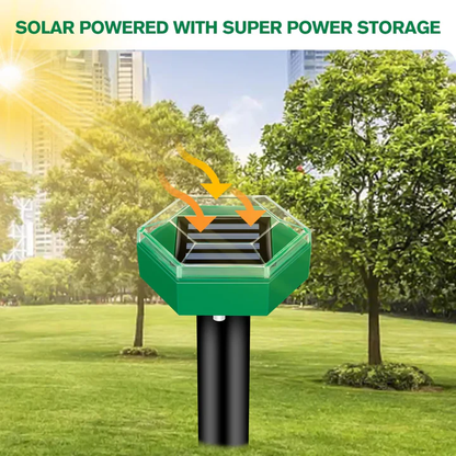 Solar Ultrasonic Mole Repellent Stakes Pack of 4 for Lawns and Garden Beds