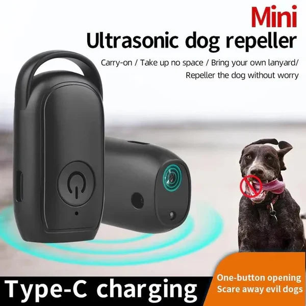 Handheld Ultrasonic Dog Deterrent with Single Button and Pocket Size