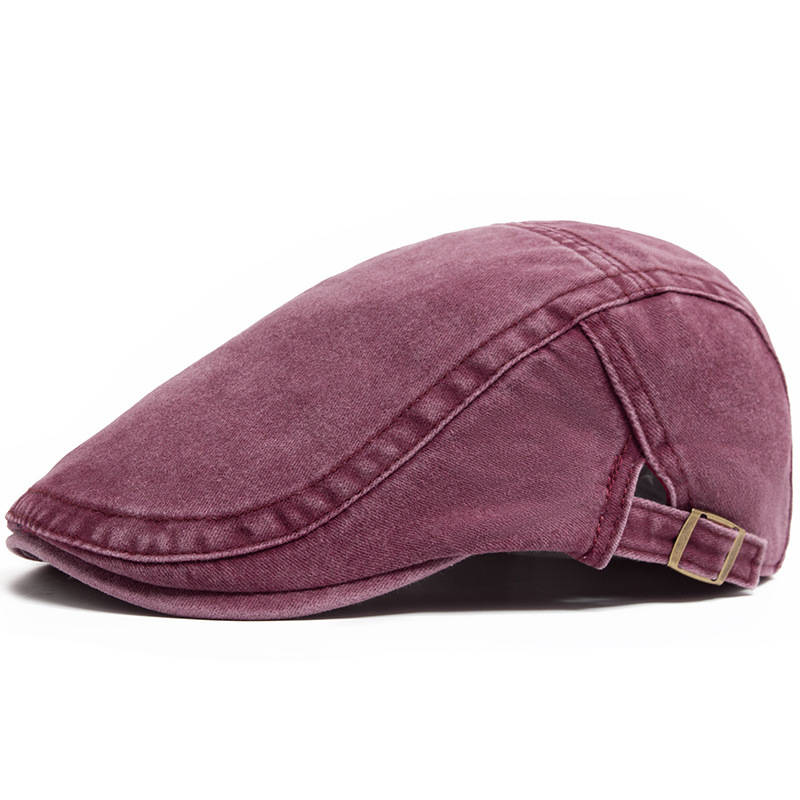 Vintage Newsboy Cap with Eight Panel Construction and Adjustable Interior Band