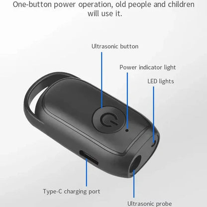Handheld Ultrasonic Dog Deterrent with Single Button and Pocket Size