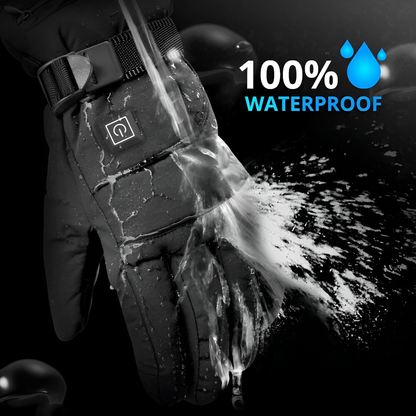 Rechargeable Heated Gloves with Carbon Fiber Elements and Touchscreen Tips, 8-Hour Runtime