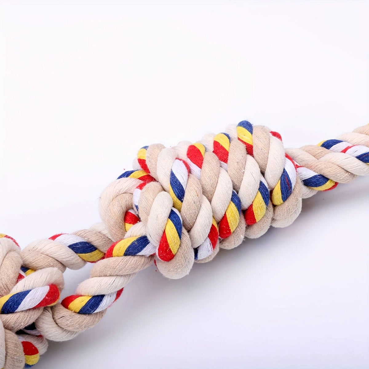 Twisted Cotton Rope Dog Toy with Teeth Brushing and Tug Play for Medium Large Dogs